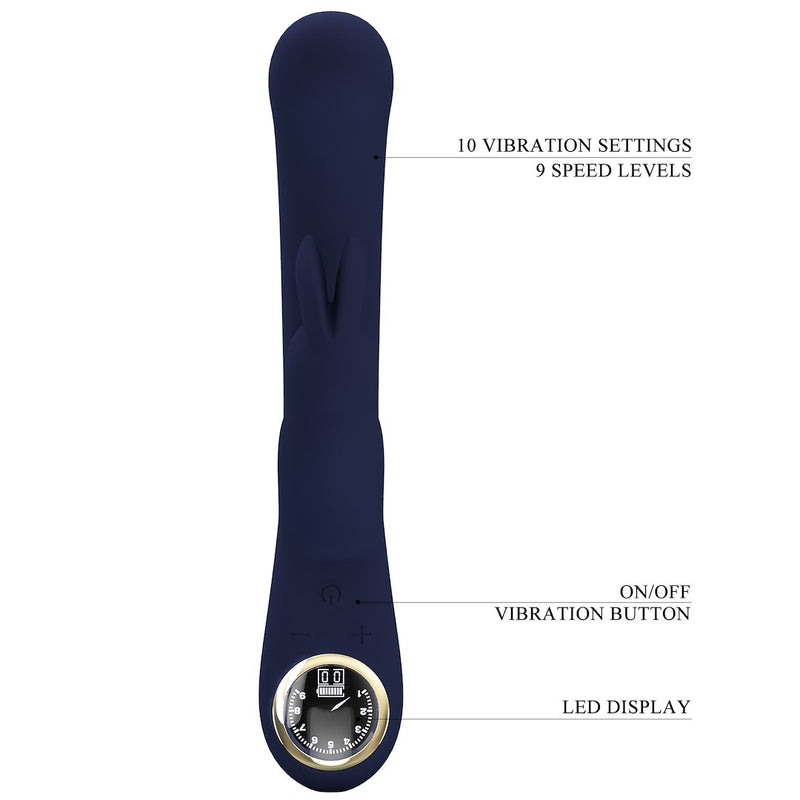 Pretty Love Lamar LED Rabbit Vibrator – Blue