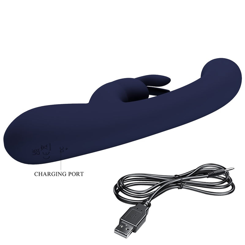 Pretty Love Lamar LED Rabbit Vibrator – Blue
