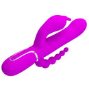 Pretty Love Cammy Triple Pleasure Vibrator with Anal Beads (Fuchsia)