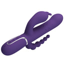 Pretty Love Cammy Triple Pleasure Vibrator with Anal Beads Purple