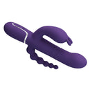 Pretty Love Cammy Triple Pleasure Vibrator with Anal Beads Purple