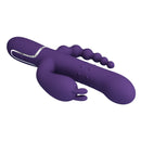 Pretty Love Cammy Triple Pleasure Vibrator with Anal Beads Purple