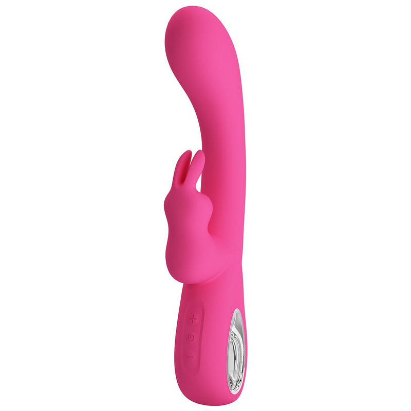 Pretty Love Novak Rabbit Silicone Vibrator – Pink