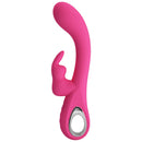 Pretty Love Novak Rabbit Silicone Vibrator – Pink
