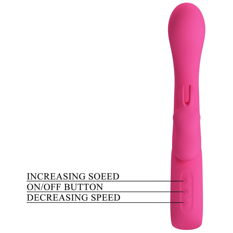 Pretty Love Novak Rabbit Silicone Vibrator – Pink