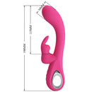 Pretty Love Novak Rabbit Silicone Vibrator – Pink