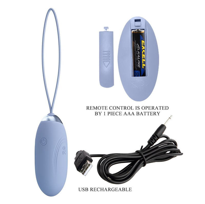 Pretty Love Jenny Dream Chaser Remote Control Egg Vibrator Baby Blue