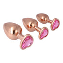 Pick&Love Rose Gold Crystal Butt Plug Set