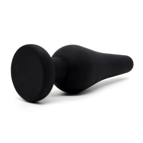 Small Black Silicone Anal Butt Plug with Stopper 11cm