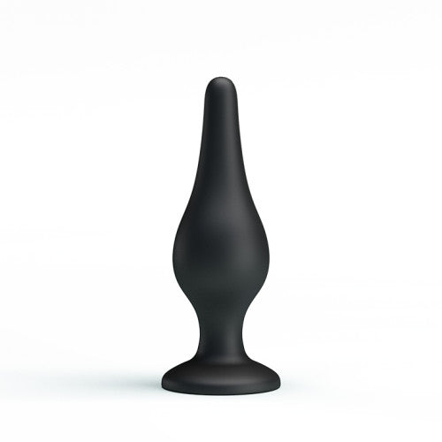 Small Black Silicone Anal Butt Plug with Stopper 11cm