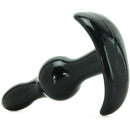 Small Soft Anal Single Bead Butt Plug BLACK 8 cm