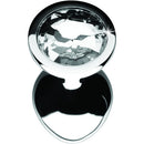 MEDIUM Metal Butt Plug Crystal Clear Gem 8cm