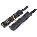 Black Leather Padded ANKLE Leg Cuffs with Golden Chain