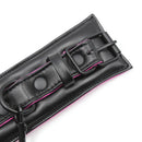 Black Pink Leather Padded ANKLE Leg Cuffs
