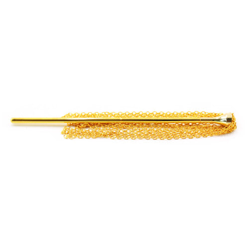 Golden Metal chain tassel flogger 23 cm