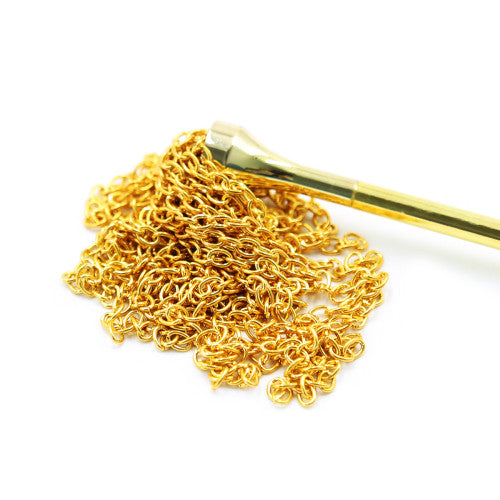 Golden Metal chain tassel flogger 23 cm