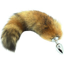 Authentic Fox fur Tail with metal butt plug MEDIUM