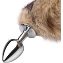 Authentic Fox fur Tail with metal butt plug MEDIUM