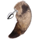 Authentic Fox fur Tail with metal butt plug MEDIUM