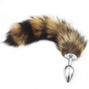 Authentic Fox fur Tail with metal butt plug MEDIUM
