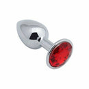 SMALL Naughty Toys metal Butt Plug RED