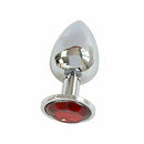 SMALL Naughty Toys metal Butt Plug RED