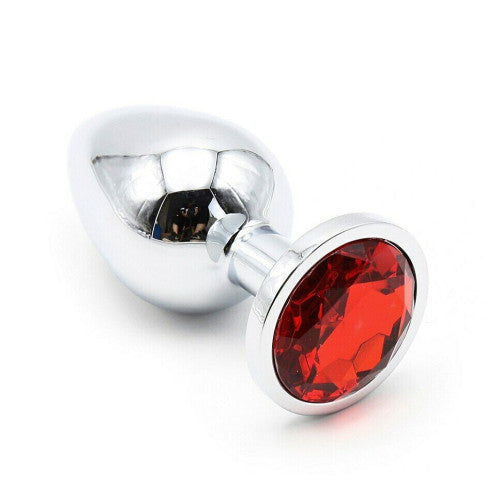 SMALL Naughty Toys metal Butt Plug RED