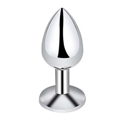 SMALL Metal Butt Plug Jewel BLACK 7 x Ø 2.8 cm