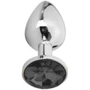 SMALL Metal Butt Plug Jewel BLACK 7 x Ø 2.8 cm