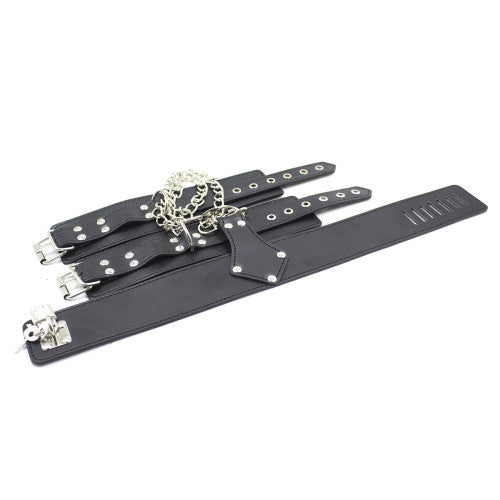 Neck to Wrist Bondage Restraints with chain Kit