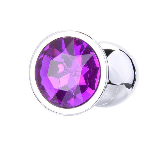 LARGE Mystery PURPLE Metal Butt Plug Naughty Toys