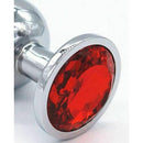LARGE Mystery RED Metal Butt Plug Anal Jewel 9 cm
