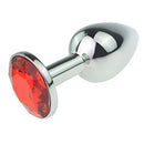 LARGE Mystery RED Metal Butt Plug Anal Jewel 9 cm