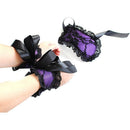 Naughty Toys Purple Lace-Satin Blindfold with Hand Cuffs