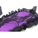 Naughty Toys Purple Lace-Satin Blindfold with Hand Cuffs