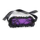 Naughty Toys Purple Lace-Satin Blindfold with Hand Cuffs