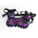 Naughty Toys Purple Lace-Satin Blindfold with Hand Cuffs