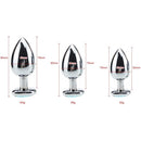 SMALL Heart Base Metal butt plug Sparkling Purple 7 cm