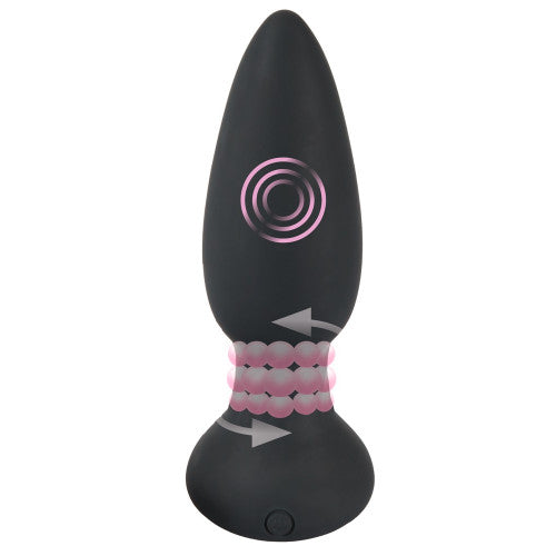 Black Velvets Remote Controlled Rotating Butt Plug 14cm