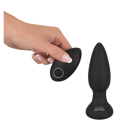Black Velvets Remote Controlled Rotating Butt Plug 14cm