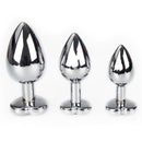 SMALL Heart Base Metal butt plug Violet 7 cm