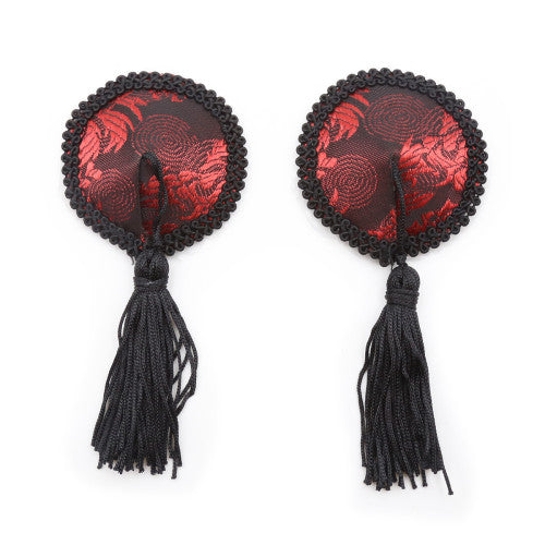 Six Piece Red Satin Bondage Set for Women