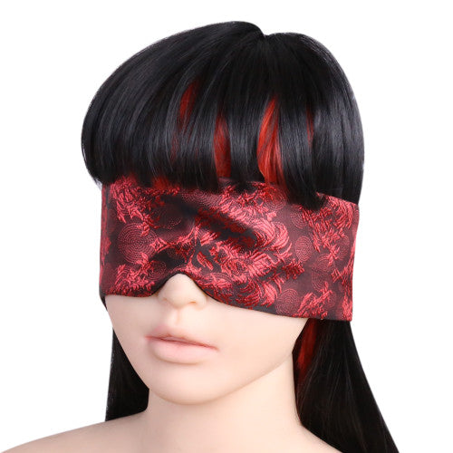 Six Piece Red Satin Bondage Set for Women