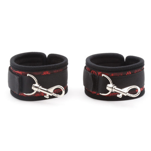 Six Piece Red Satin Bondage Set for Women