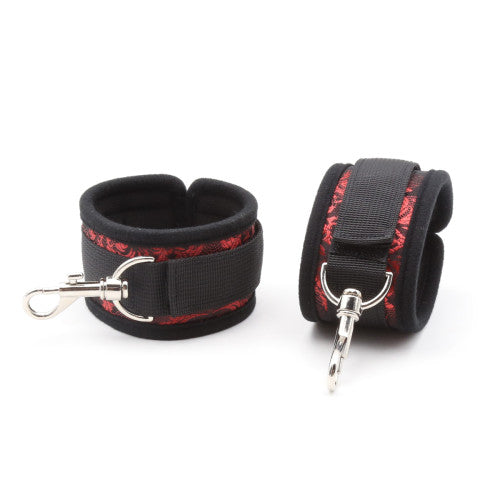 Six Piece Red Satin Bondage Set for Women