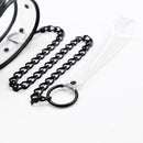 Transparent Collar and Leash 46x5.5cm