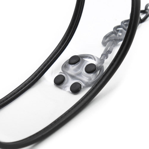 Transparent Collar and Leash 46x5.5cm