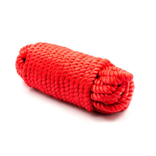 RED Silky Soft Bondage Rope with metal endings 10 Meters