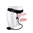 Inflatable female strap-on harness with cock and balls 16cm