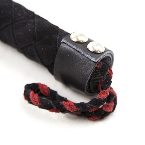 Bondage Spanking Nubuck leather flogger Black 38 cm